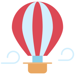 Hot air balloon icon