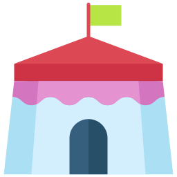 Circus tent icon