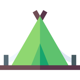 Camping tent icon