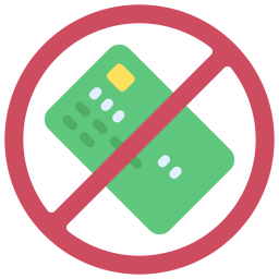 No credit card icon