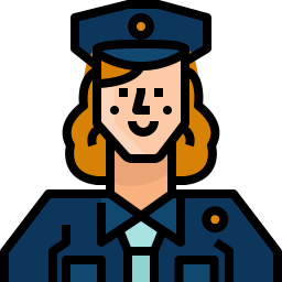 femme policier Icône