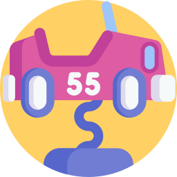 Spring swing car icon