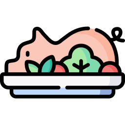 Roasted pig icon