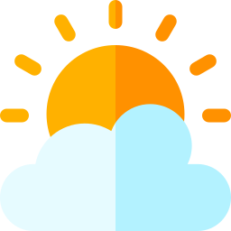 Clouds and sun icon