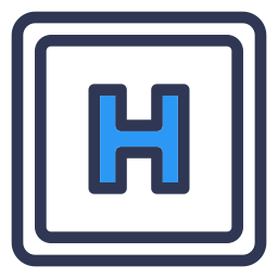 Hospital sign icon