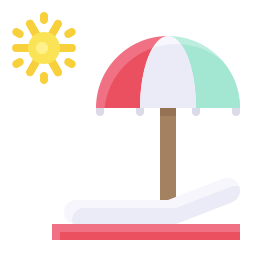 Beach chair icon