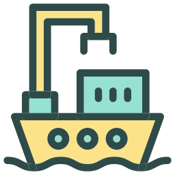 Cargo boat icon