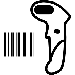 Scan barcode with scanner tool icon