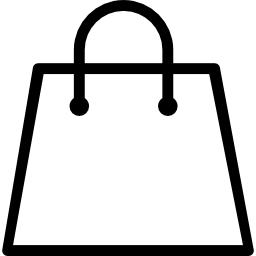 Shopping bag of normal design outline icon