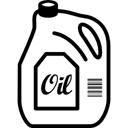 Oil container outline with label icon