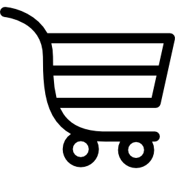 Shopping cart of horizontal stripes icon