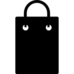 Shopping bag black silhouette icon