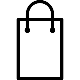 Shopping bag rectangular outline icon