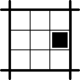 layout quadrado com quadrado preto na área leste Ícone