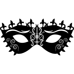 karneval verziertes maskendesign icon