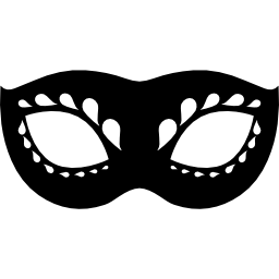 maschera di carnevale per incorniciare gli occhi icona