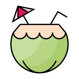 Coconut drink icon