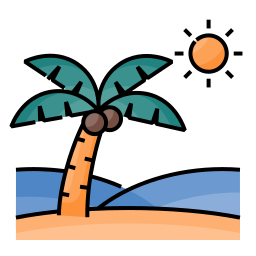 Coconut tree icon