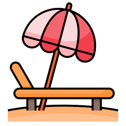 Beach chair icon