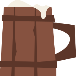 Wooden mug icon