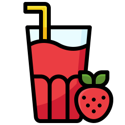 Strawberry juice icon