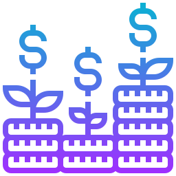 Money growth icon