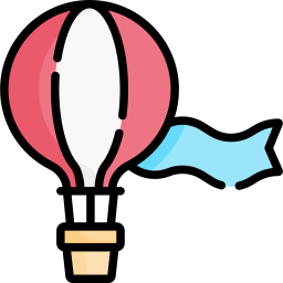 Hot air balloon icon