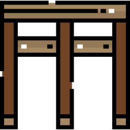 Wooden chair icon