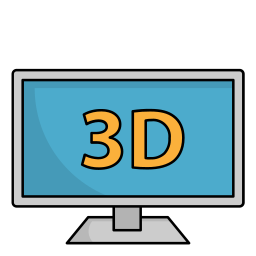 film in 3d icona