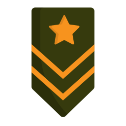 Military tag icon