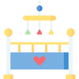 Baby crib icon