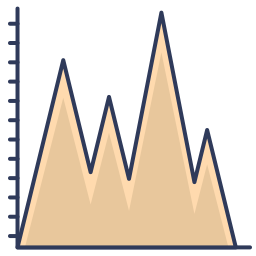 Line graph icon