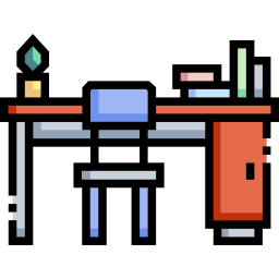 Teacher desk icon