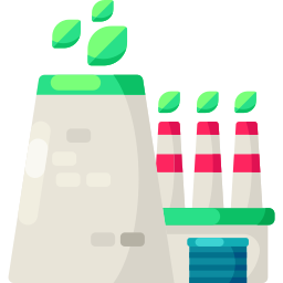 Green factory icon