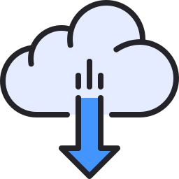 téléchargement cloud Icône