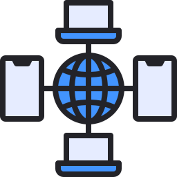 la mise en réseau Icône