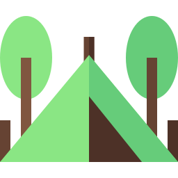 Camping tent icon