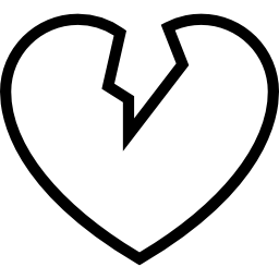 Broken heart icon