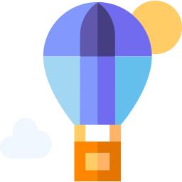 Hot air balloon icon