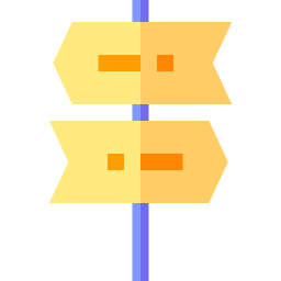 Directional sign icon