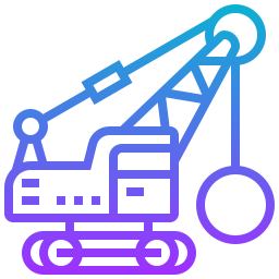 Demolition crane icon