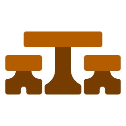 Wooden chair icon