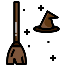 Flying broom icon