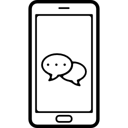 Chatting by phone icon