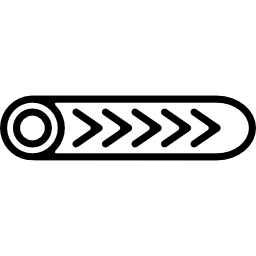 Mobile phone long horizontal tool with arrows icon