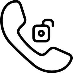 Unlocked call symbol icon