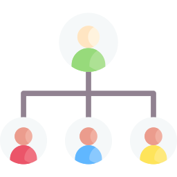 diagramma organizzativo icona