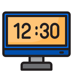 Digital alarm clock icon