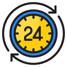 24 hour clock icon