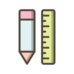 Карандаш и линейка иконка